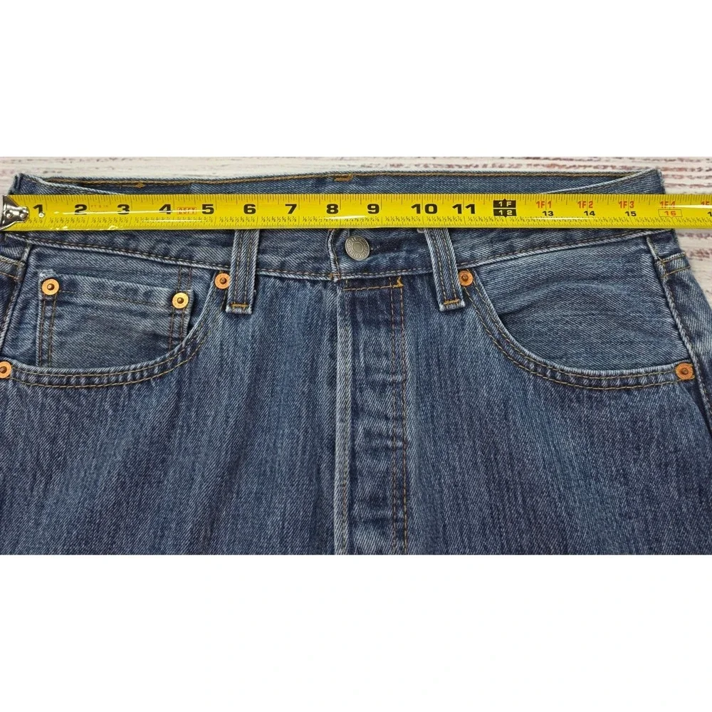Levis 501 Jeans‎ Mens 32x34 Blue Excellent BUTTON FLY Straight Leg Denim